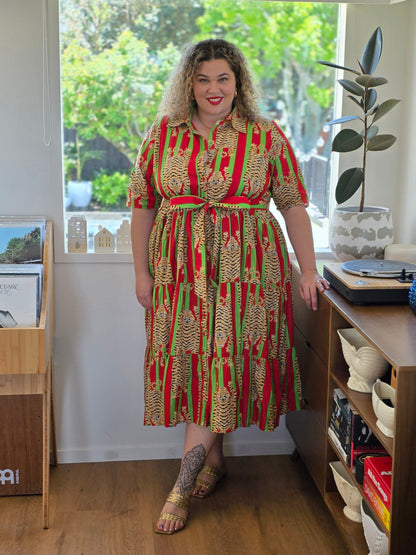 Jacquie Dress - Luxe Tibetan Tiger
