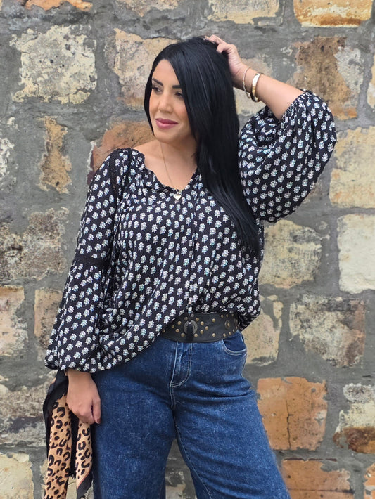Sara Blouse - Winter Floral