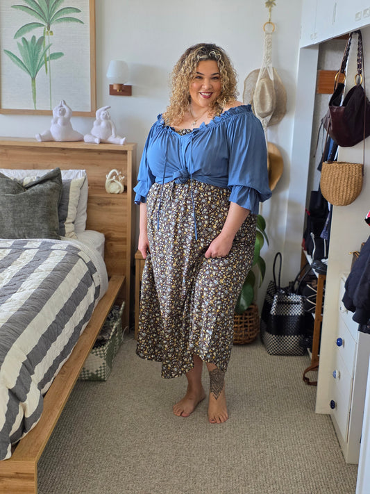 Sophia Blouse - Denim Blue