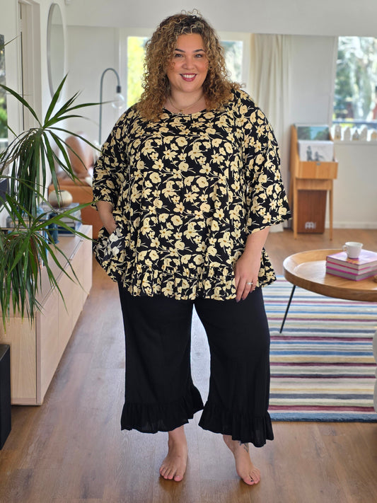 Gigi Top - Sepia Bloom - PRE-SALE 2 WEEK DELIVERY