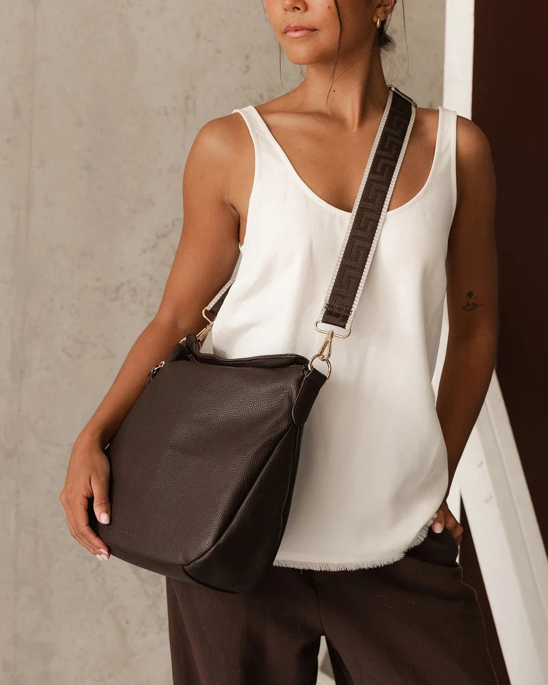 Louenhide Nadia Shoulder Bag - Chocolate - Isla-Maree