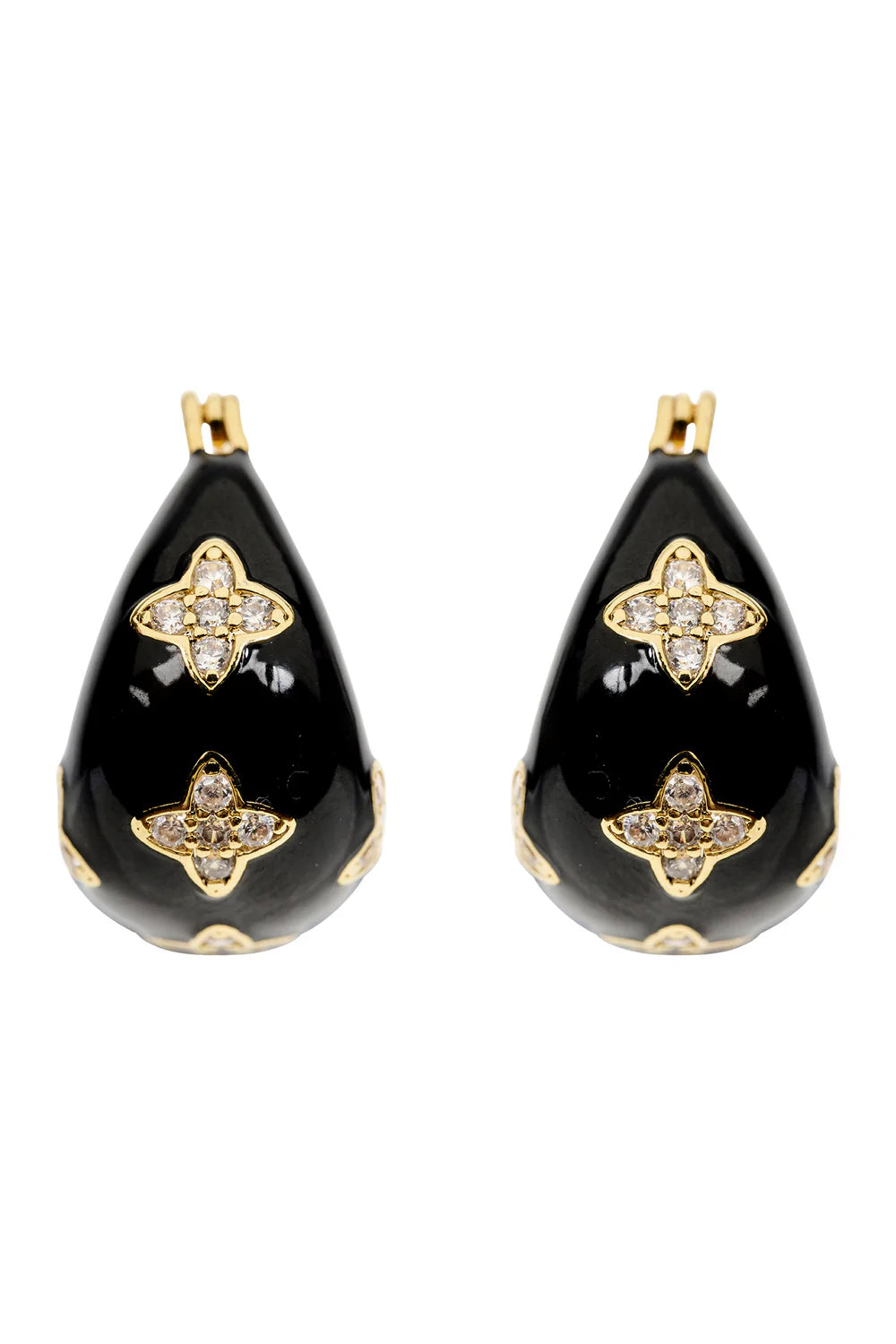 eb&ive Amira Gem Earring - Black - Isla-Maree