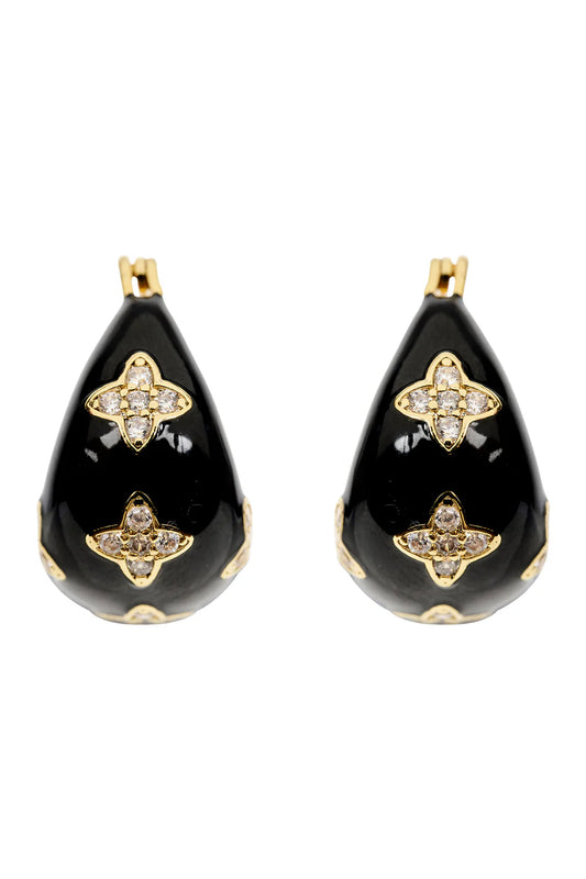 eb&ive Amira Gem Earring - Black - Isla-Maree
