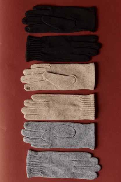 eb&ive Berber Rib Glove - Black - Isla-Maree