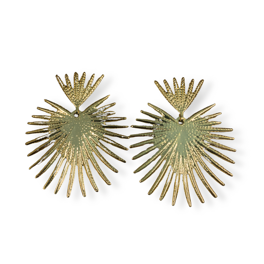 Gold Sunburst Earring