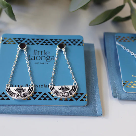 Huia Breastplate Earrings - Silver - Isla-Maree