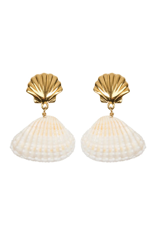 Brasilia Gold Earring - Shell