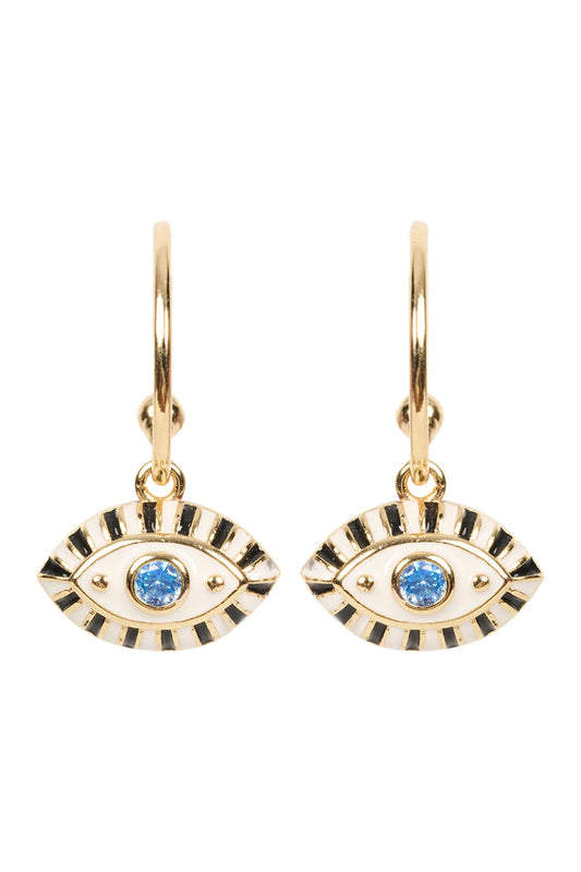 Montego Eye Earring - White