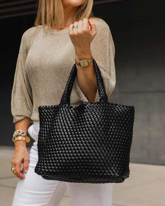 Louenhide Cruiser Woven Tote Bag - Black
