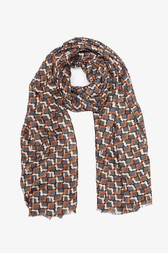 Antler Floral Gridlock Scarf