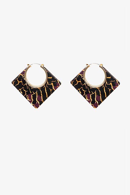 Antler Tiger Eye Earring