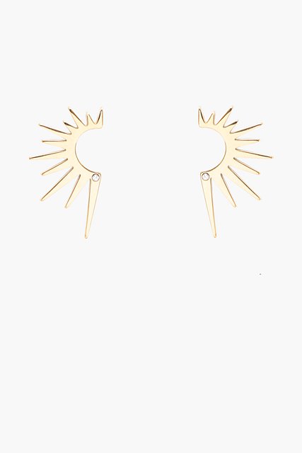 Antler Spike Earring - Gold