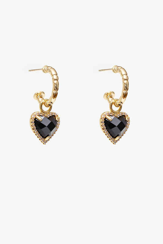 Antler Twilight Heart Earring - Isla-Maree