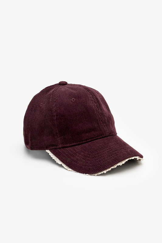 Lace Peak Cord Cap - Merlot