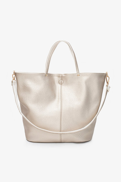 Hartley Reversible Tote - Bone & Gold