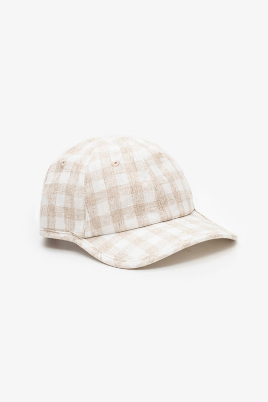 Gingham Cap - Oat