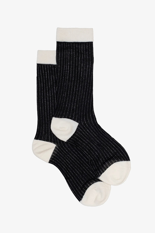 Antler Sheer Sock - Tuxedo