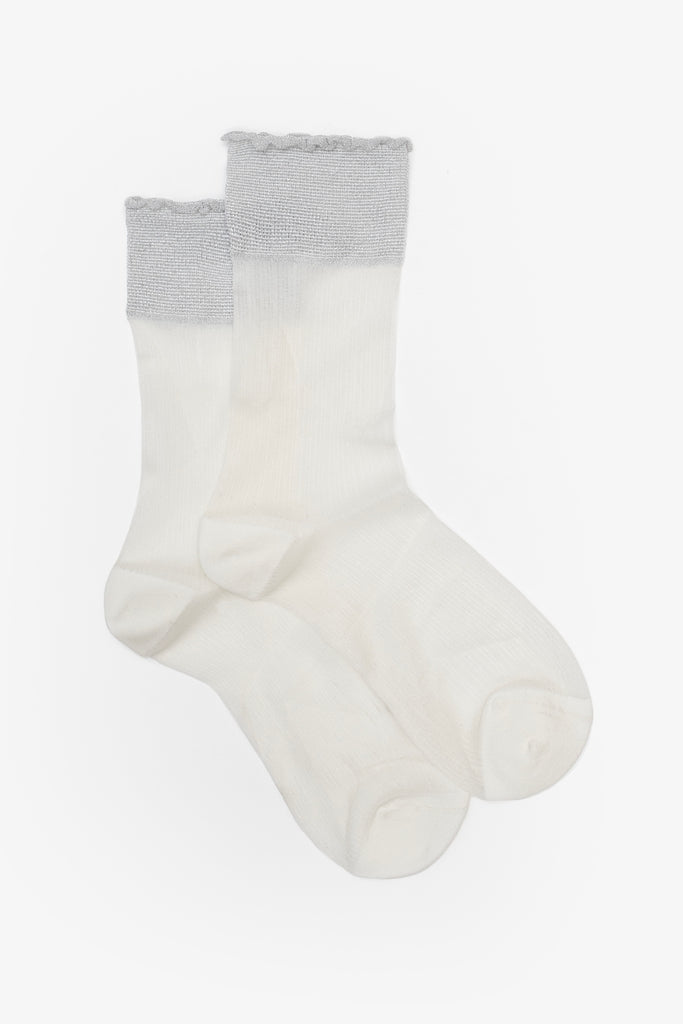 Antler Sheer Sock - Silver Top
