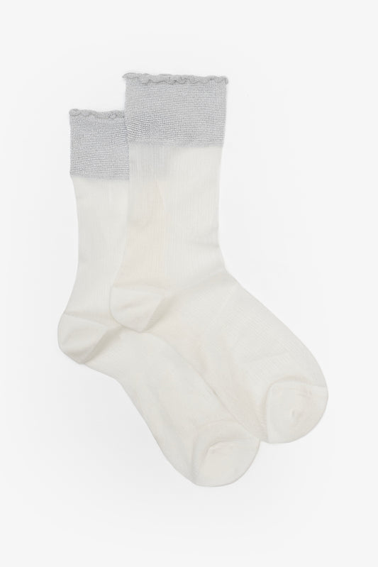 Antler Sheer Sock - Silver Top