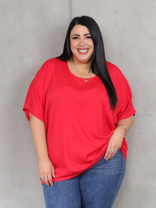 Drape Top - Cherry