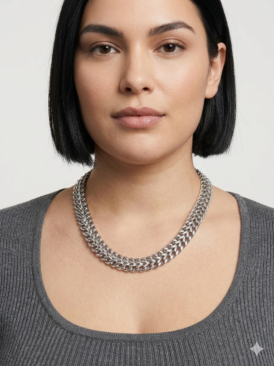 Curb Necklace - Silver