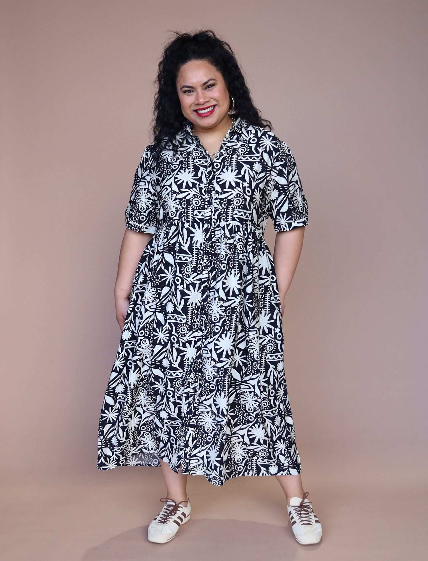 Valerie Dress - Beach Vacay Black