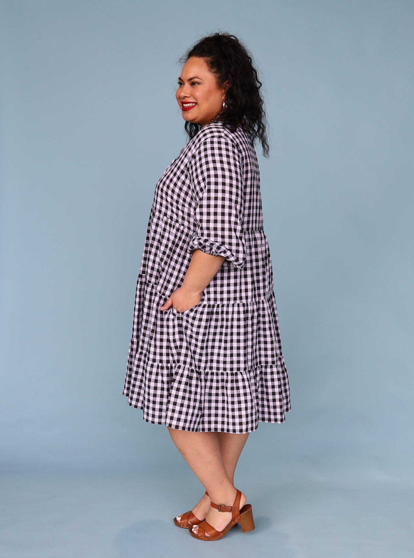 Cinta Dress - Black & White Gingham
