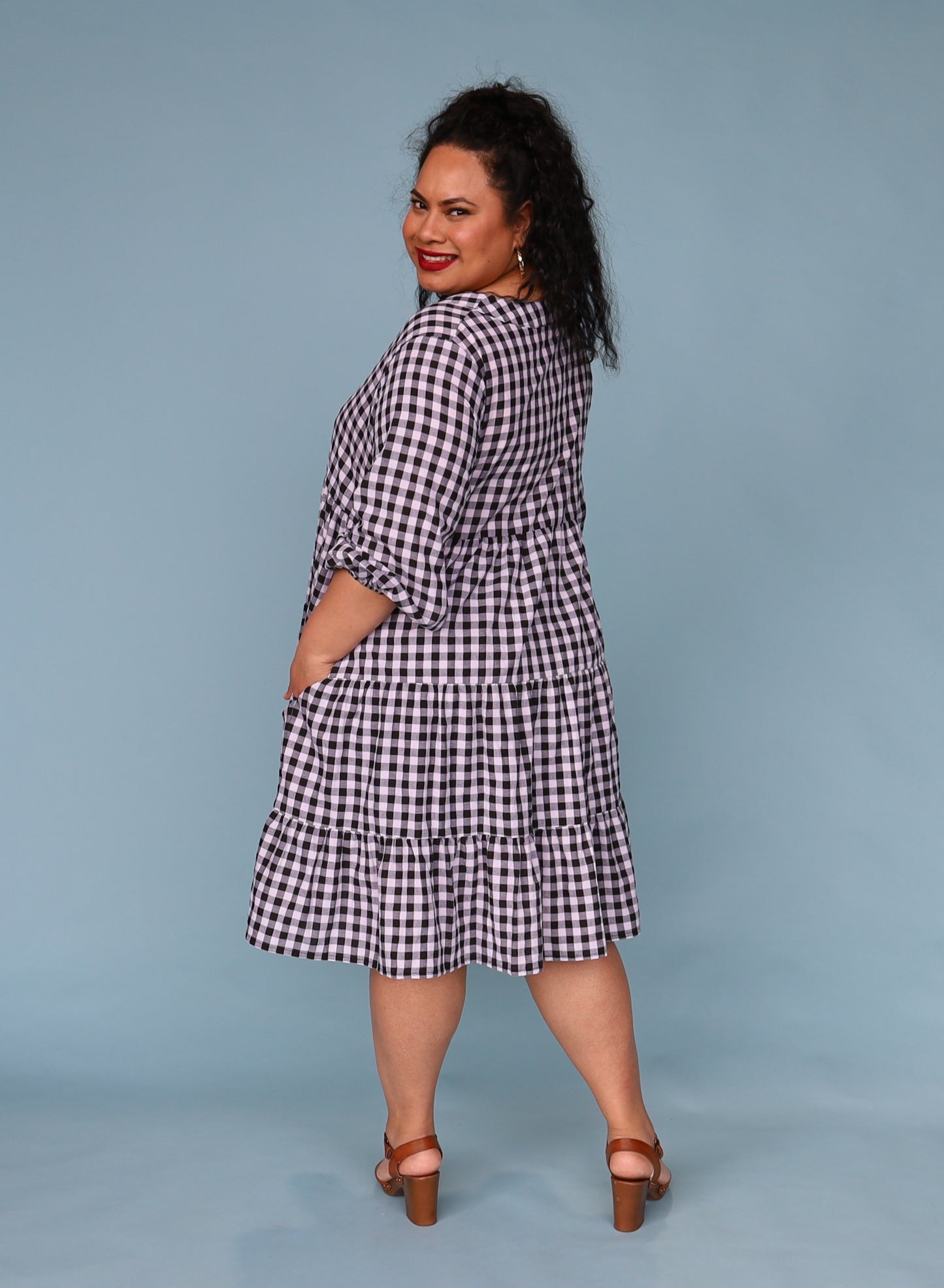 Cinta Dress - Black & White Gingham