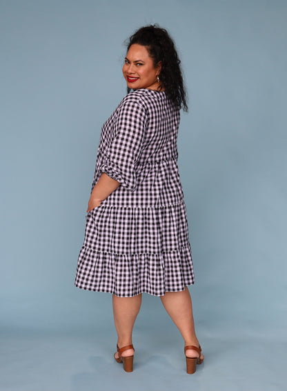 Cinta Dress - Black & White Gingham