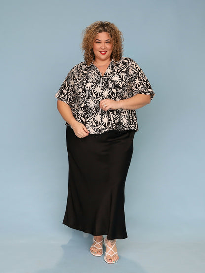 Raffles Shirt - Beach Vacay Black