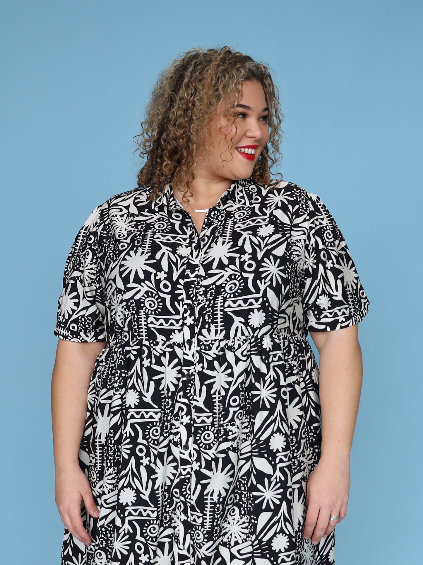 Valerie Dress - Beach Vacay Black
