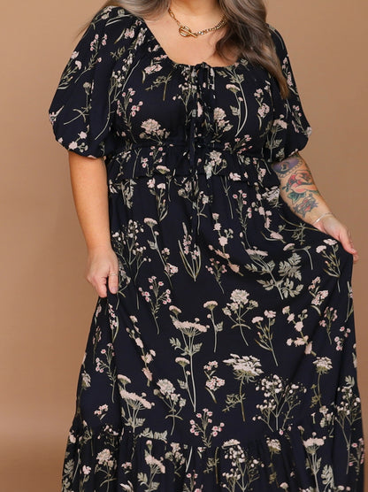 Aria Dress - Black Wildflower