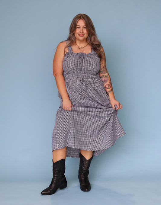 Trinity Dress - Micro Gingham