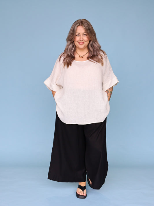 Monaco Box Top - White