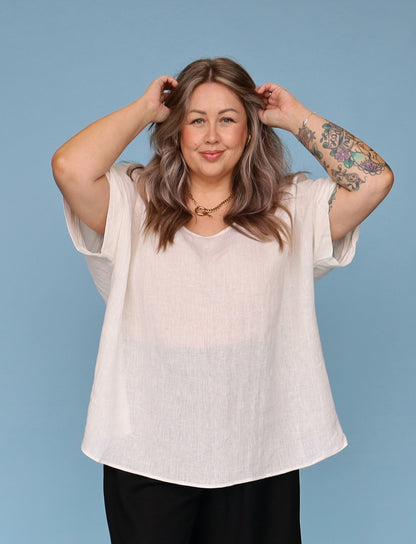 Monaco Box Top - White
