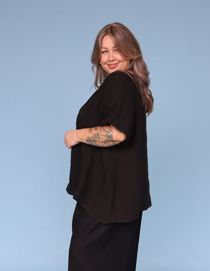 Monaco Box Top - Black