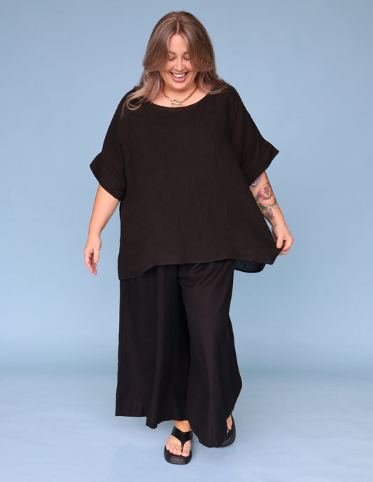 Monaco Box Top - Black