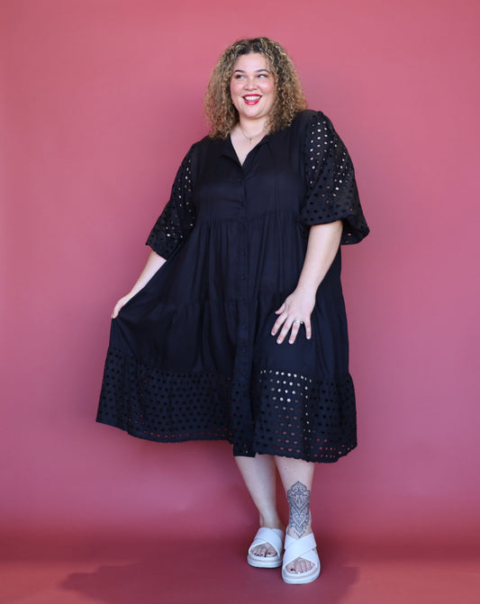 Laura Midi Dress - Black