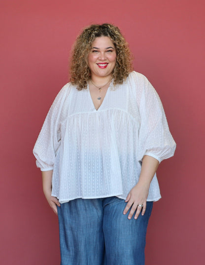 Matisse Blouse - Coconut Lurex