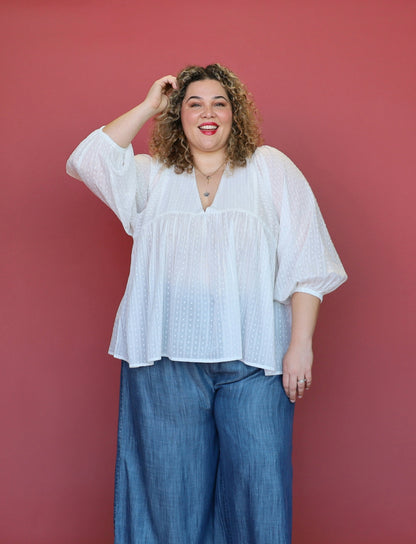 Matisse Blouse - Coconut Lurex