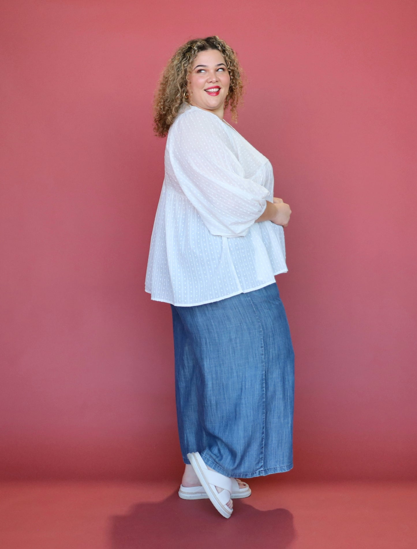 Matisse Blouse - Coconut Lurex