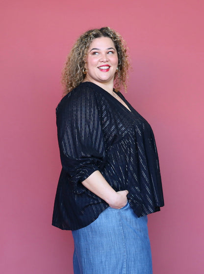Matisse Blouse - Black Lurex