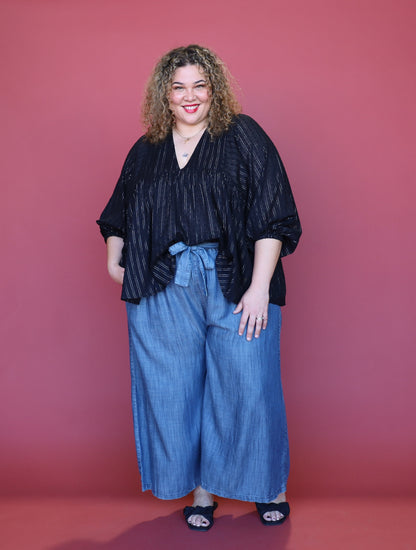 Matisse Blouse - Black Lurex