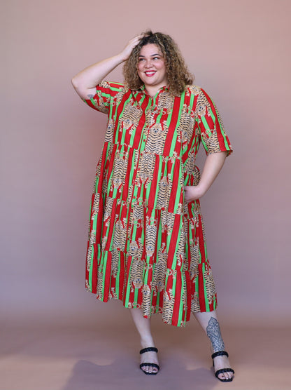 Jacquie Dress - Luxe Tibetan Tiger