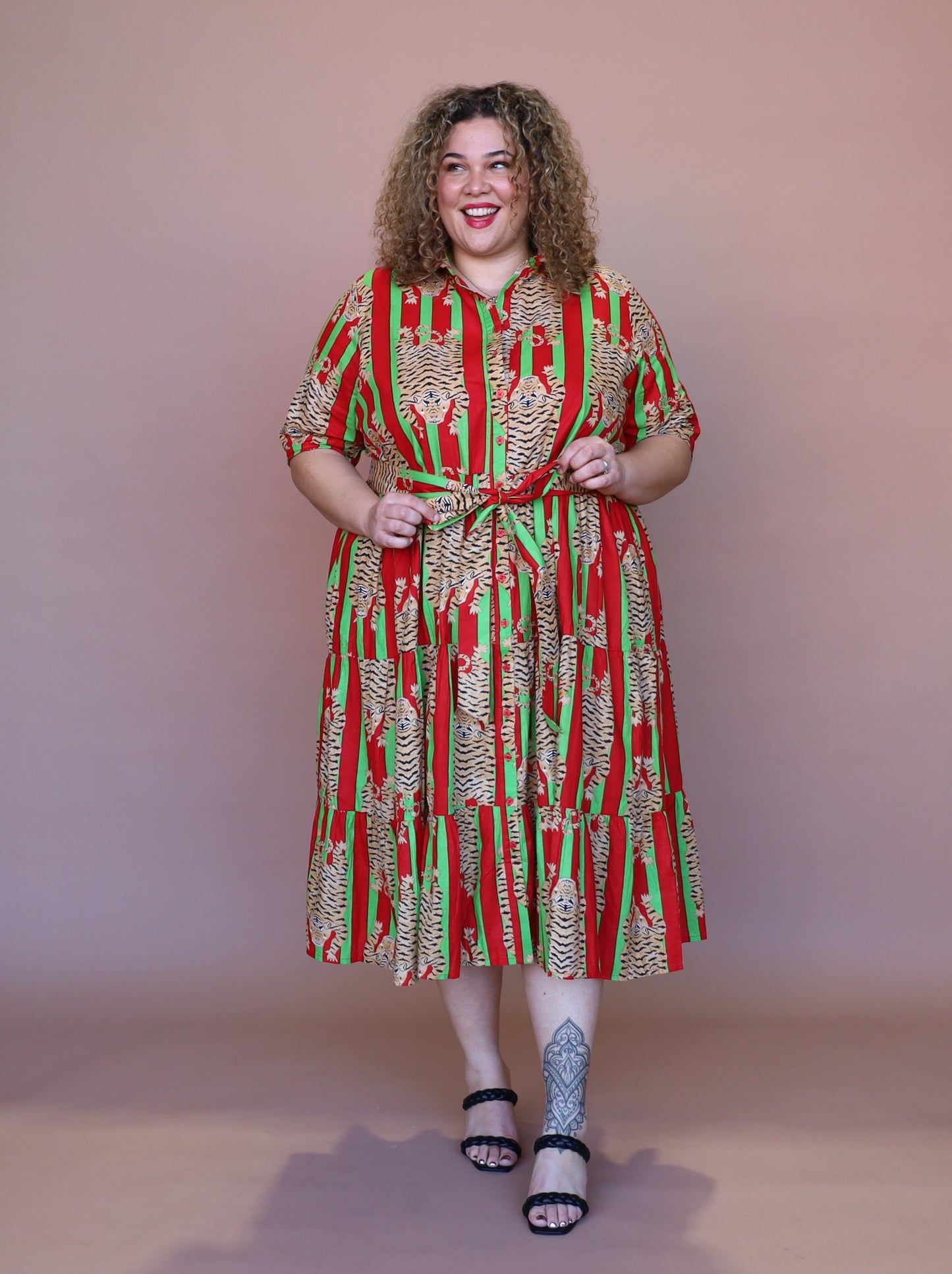 Jacquie Dress - Luxe Tibetan Tiger