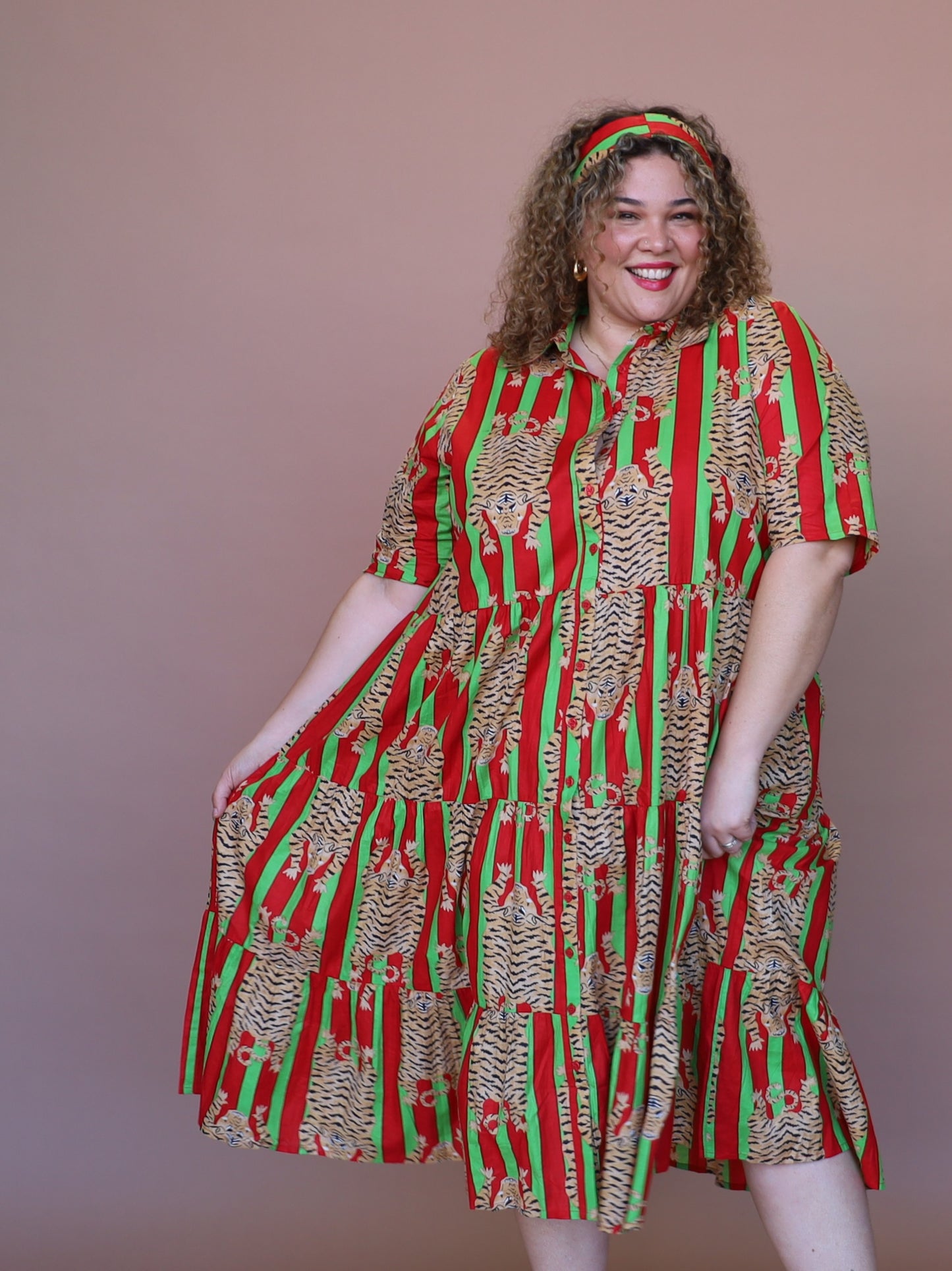 Jacquie Dress - Luxe Tibetan Tiger