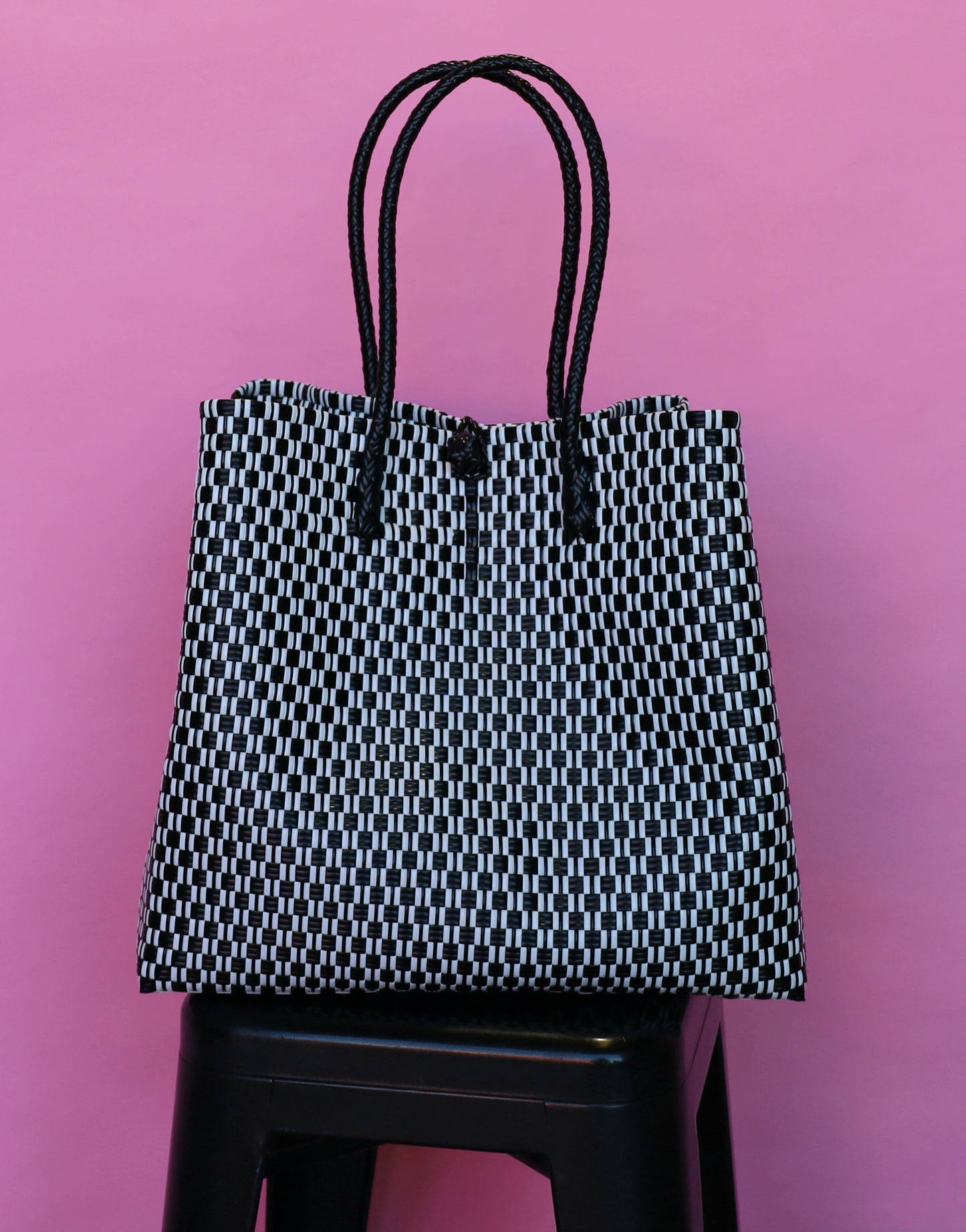 Grid Noir Tote