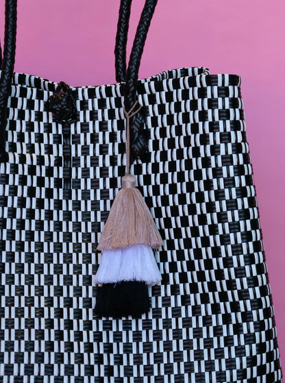Grid Noir Tote