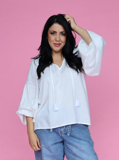 Sara Blouse - Vanilla