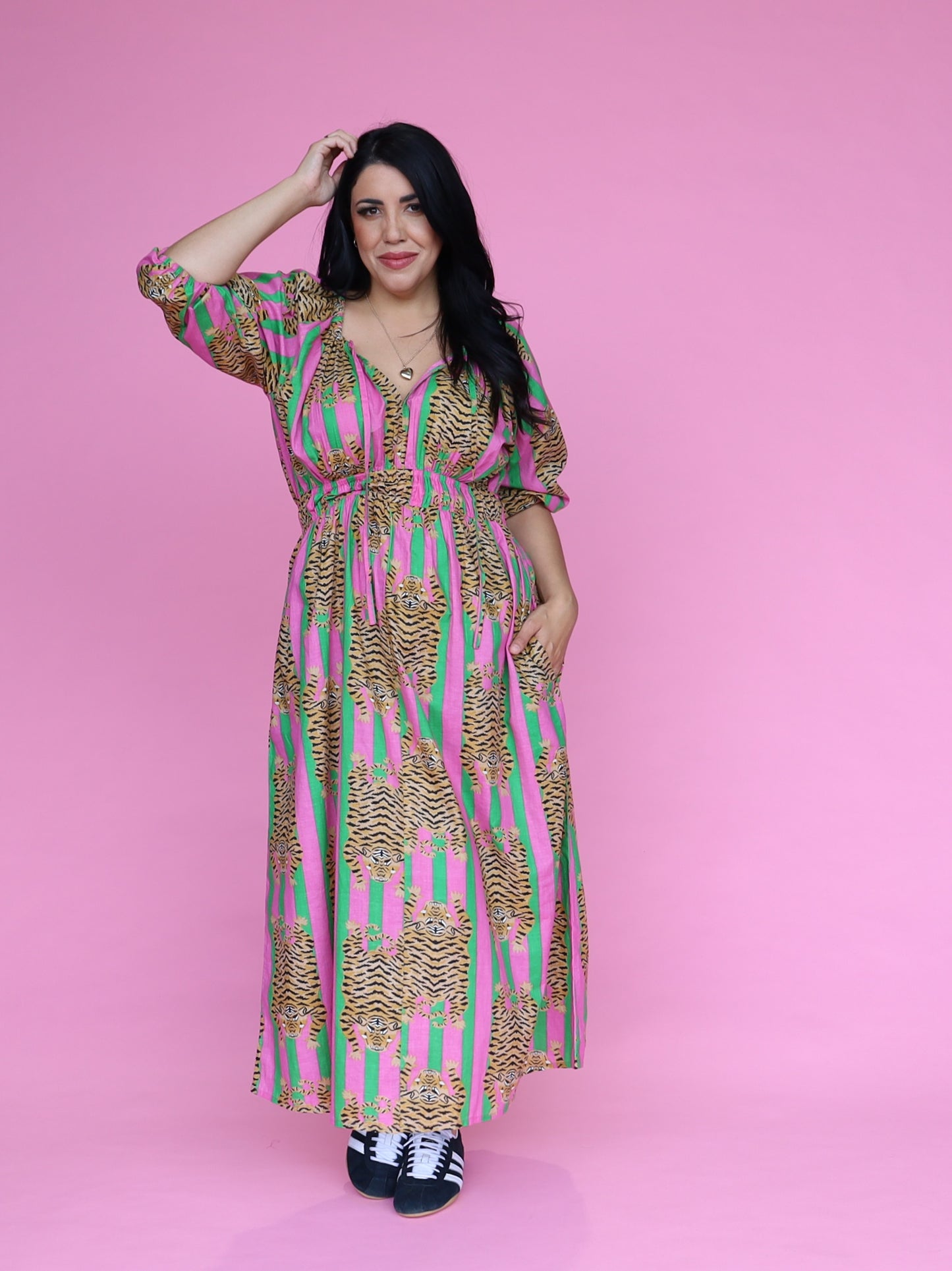 Peyton Dress - Sorbet Tibetan Tiger